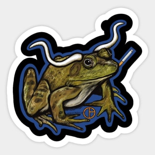 Longhorn Bullfrog Sticker